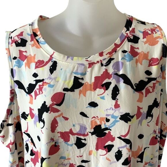 Lane Bryant Tank Top Women's 22/24 Colorful Retro Open Back Tunic Slouchy Active - Picture 13 of 13